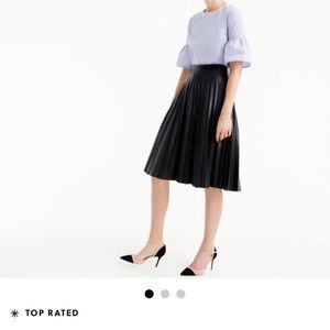 NWT Jcrew White Blouse with ruffle sleeves!